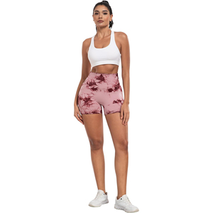 Women High <b>Elastic</b> Waist Yoga Shorts with Pockets Breathable & Eco-Friendly for for Gym Workouts in Sports Style - Product Image 4