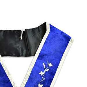 Collier de regalia maçonnique avec logo personnalisé, broderie faite à la main, garniture en dentelle, collier de regalia maçonnique - Product Image 3