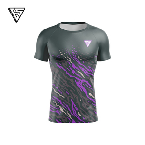 Rashguard Personalizado Unisex para MMA, OEM, Corto, Transpirable, de Secado Rápido, con Impresión Digital, Antibacterial, Ecológico, de Spandex/Poliéster, para BJJ - Product Image 5