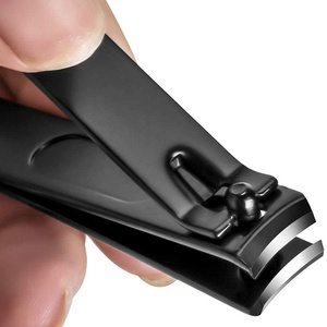 Coupe-ongles enduit noir de haute qualité avec poignée antidérapante et coupe-lame incurvée pour les doigts - Product Image 5