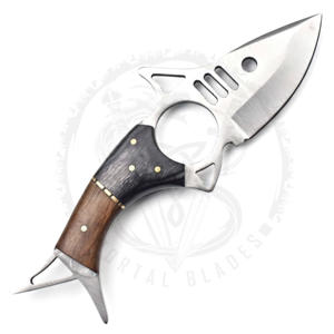 Couteau de chasse d'extérieur de haute qualité en acier inoxydable D2 au carbone, couteau tactique de survie, manche en bois, style poisson - Product Image 2