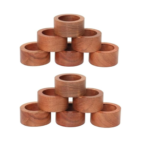 Anillos de Servilleta de Madera para Decoración de Mesa de Bodas, Anillos Modernos y Elegantes Personalizados para Servilletas, Suministros al por Mayor - Product Image 6