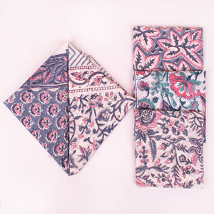 Eco-Friendly Cotton Hand Block Printed Floral Pattern Breathable Airflow <b>Tie</b> <b>Back</b> Bandana Craftjaipur Men Women All Season - Product Image 5