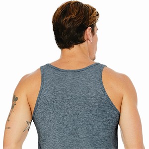 Camisetas sin mangas para hombre 100% algodón, transpirables, acanaladas, absorbentes de sudor, para gimnasio y fitness. - Product Image 6