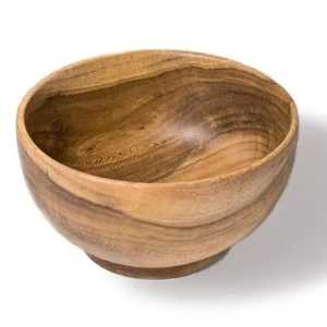 Juego de Tazones de Madera Hechos a Mano, Estilo Rústico Redondo, Artesanía Natural, Decoración del Hogar, Material de Madera Duradero - Product Image 2