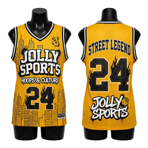 Women Basketball Jersey GSM Breathable Polyester <b>Mesh</b> Yellow Sublimation Custom Logo Print Women Basketball Jersey Breathable - Product Image 1