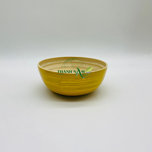 Juego de cuencos de bambú sostenibles personalizados al por mayor, ligero, desechable, ecológico, para restaurante, utensilios para servir ensaladas - Product Image 1