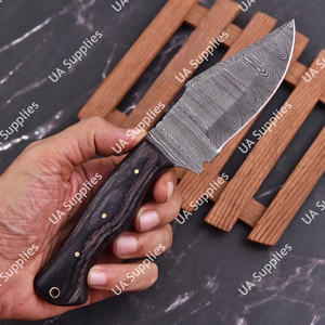 Couteau de chasse Skinner à lame fixe en acier Damas forgé, pleine longueur, ultra-affûté, pour camping et activités extérieures, industriel/extérieur, ODM/OEM, DIY - Product Image 4