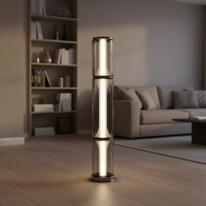 Lampe de bureau et sur pied LED moderne et contemporaine en métal et verre avec CRI 90 élevé, installation facile pour bureau, hôtel, intérieur/jardin - Product Image 1
