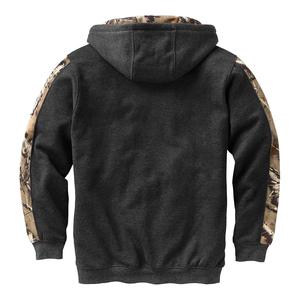 Legendary <b>Men's</b> Black Camouflage Hoodie Fleece Sweatshirt Embroidered Deer Design Pocket Casual Autumn Wear Regular Fit - Product Image 2