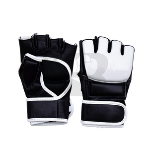 Gants de MMA professionnels en cuir PU pour hommes, demi-doigts, grandes tailles, pour l'entraînement de boxe – Prix direct usine - Product Image 4