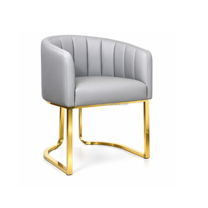 Silla de Cuero Moderna, Plegable y Ajustable, Estilo Francés Minimalista, Personalizable en Color, con Detalles en Metal/Madera/PU, para Salón de Belleza - Product Image 6