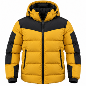 Veste bomber matelassée coupe-vent légère et respirante pour homme, personnalisable, style streetwear, à capuche, pour l'extérieur, chaude - Product Image 3