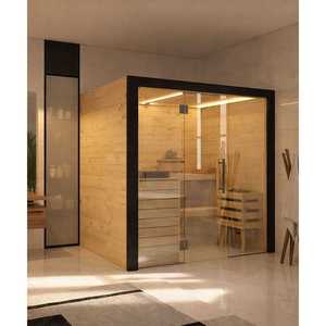 Nouveau sauna familial FAMILY-M-S pour 3-4 personnes, intérieur, avec façade en verre - Product Image 2