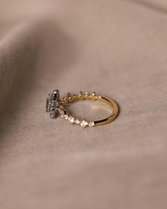 Igi/gia แล็บตัดเพชรวินเทจ14K สีเหลืองแหวนแต่งงาน/งานหมั้นใส่ได้ทั้งชายและหญิงสีขาวทองคุณภาพดีสำหรับงานปาร์ตี้ครบรอบ-คุ้มค่า - Product Image 2