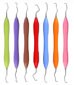 Juego de instrumentos médicos para higiene dental, raspador Gracey, 7 piezas, juego profesional de raspadores dentales multicolor. - Product Image 2