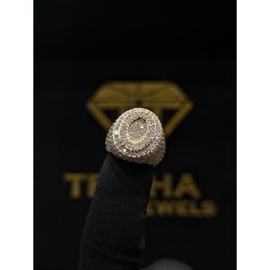 VVS Moissanite Diamond <b>Ring</b> for <b>Men</b> 925 Sterling <b>Silver</b> Hip Hop Jewelry Passes Diamond Tester By Trisha Jewels - Product Image 1