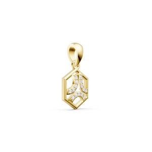 Pendentif en or jaune 9 carats avec diamants pour femme, bijou de luxe de haute qualité pour le quotidien et les mariages - Product Image 2