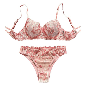Ensembles de lingerie soutien-gorge et culotte en dentelle durables et polyvalents pour usage quotidien, avec coutures renforcées et tissu résistant à la décoloration, MOQ en gros 150 - Product Image 2