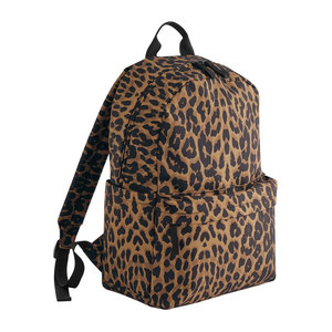 Sac à dos imprimé léopard, coque souple, fermeture éclair rectangulaire, léger, usage quotidien, unisexe, en polyester - Product Image 1