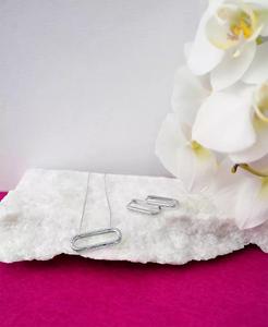 2-Pc มากชุดสร้อยคอจี้เพชรแบบเปิดและต่างหูห่วงที่ตรงกัน (1/6 CT. T.W.) ในเงินสเตอร์ลิงสร้างขึ้นเพื่อ | เมซี่ - Product Image 3