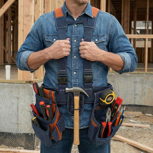Ceinture à outils robuste avec plusieurs poches et sangles réglables pour la construction et la menuiserie 2026 - Product Image 2
