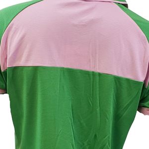 เสื้อโปโลสีเขียวชมพู Dri Fit สำหรับผู้หญิง แขนสั้น เสื้อกีฬาปักตัวอักษร สไตล์ลำลอง ชุดกอล์ฟ ชุดทีม แฟชั่น - Product Image 5