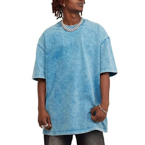 Acid Wash T Shirt for Men Summer Outdoor Casual Breathable Eco-Friendly Wholesale - Product Image 3