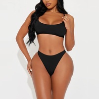 Culottes jetables pour femmes, en maille unie, sexy, taille basse et taille haute, 95% Coton 5% Élasthanne, écologiques, séchage rapide, personnalisables