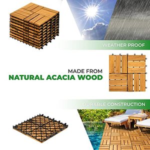 HPW-04 Modern Outdoor Square Balcony Floor Tile <b>Wood</b> Texture Design Anti-Slip Antibacterial Features Many Colors Classic - Product Image 2