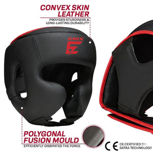 <b>Boxing</b> Head Guard Premium Maya Hide Leather Sparring <b>Headgear</b> for <b>Boxing</b> MMA Muay Thai Kickboxing Face Cheek Ear Protection Trai - Product Image 4