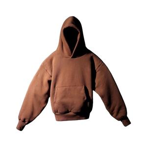 Sudadera con capucha de ajuste cuadrado personalizado para hombre de invierno 100% algodón bordado a la piedra impreso precio de fábrica hecho a medida - Product Image 4