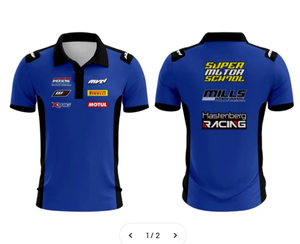 Diseña tu propia camiseta polo de automovilismo con sublimación y bordado, ligera, tallas grandes, para el personal del equipo Pitcrew. - Product Image 5