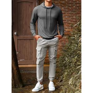 2025 <b>Men's</b> Lightweight Pullover <b>Hoodie</b> Long Sleeve Casual Workout Athletic Sweatshirt Custom Label Available in XXS Size - Product Image 2