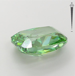 Diamante Cultivado en Laboratorio con Certificación IGI, Corte Cojín Alargado de 3.51 CT, Color Verde Intenso Fantasía, Claridad VVS2, CVD LG 741533267, ROYAL GEMS - Product Image 2