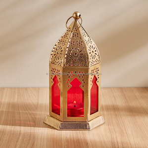 Lanterne suspendue marocaine traditionnelle décoration de mariage indien Diwali décor métal lampe bougeoir décor pendaison de crémaillère faveur - Product Image 1