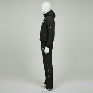 Fournisseur Vérifié Pakistan – Nouveaux Ensembles de Survêtements Décontractés en Coton Uni avec Capuche, Coupe-Vent, Personnalisables avec Logo, pour Maternité, Noir - Product Image 4
