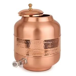 <b>High</b> Quality Copper Water Dispenser Water Storage Container with Tap Ideal for <b>Kitchen</b> Dining <b>Table</b> Office and Restaurant Use - Product Image 3