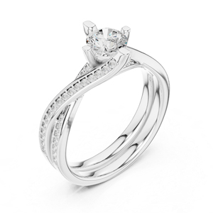 แหวนเพชรทรงกลมทองคำ 14K สำหรับผู้หญิง |   ของขวัญวันครบรอบ |   เพชรที่เพิ่งเพาะเลี้ยง - Product Image 6