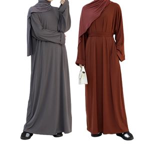 Elegante Abaya Transpirable Mujeres Musulmanas Lujo Modesto Abaya Ropa Musulmana Ligero Personalizado Mujeres Abaya - Product Image 1