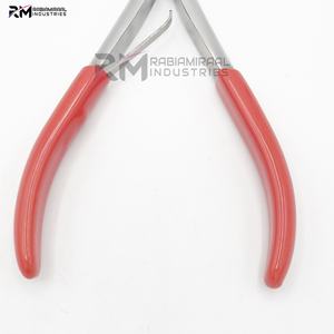 Alicates y cortador personalizados RMI de acero inoxidable plateado con punta de alicates y mango rojo claro - Product Image 6