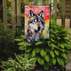 Drapeau multicolore de jardin Loup Boîte aux lettres attrayante Bannière décorative de jardin pour patio Oeuvre d'art pour parterres de fleurs et jardins - Product Image 2