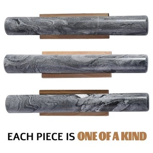 Luxury Black <b>Marble</b> <b>Rolling</b> <b>Pin</b> Rod Design Perfect for Home Baking Pastry Dough Pizza Bread Cookie Cake And Premium Gift - Product Image 2