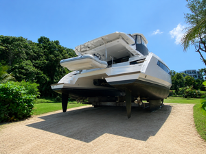 Luxury Catamaran <b>Yacht</b> 8m Fiberglass Hull Inboard Engine Gas Powered 450HP Cruising Leisure Boat UBI 812 - Product Image 2