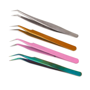 Pinzas de Acero Inoxidable para Extensión de Pestañas, Pinzas de Precisión Profesionales Duraderas de Alta Calidad con Logotipo Personalizado - Product Image 3