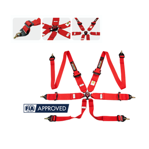 Harnais de course 6 points homologué FIA par TBRACING avec verrouillage à came en aluminium et service OEM ODM de couleur personnalisée - Product Image 2