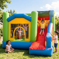 Château Gonflable en PVC avec Toboggan Aquatique, Trampoline Commercial Extérieur pour Enfants et Adultes, Jeux Gonflables, Couleur et Taille Personnalisables, Certifié CE, pour la Maison