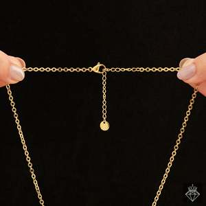 PRAO Emerald Princess Cut Collier à couches dorées anti-ternissement Accessoire de mode - Product Image 4