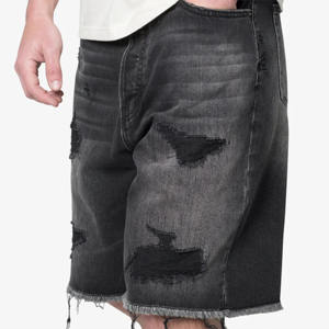 Short en jean de qualité supérieure pour hommes, short en jean personnalisé avec un matériau respirant de haute qualité, style confortable et coupe régulière - Product Image 4