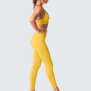 Leggings Deportivos de Cintura Alta para Mujer, Sublimados, para Fitness, Running, Entrenamiento, Cintura Elástica, Diseño Sólido, Pantalones de Yoga - Product Image 1